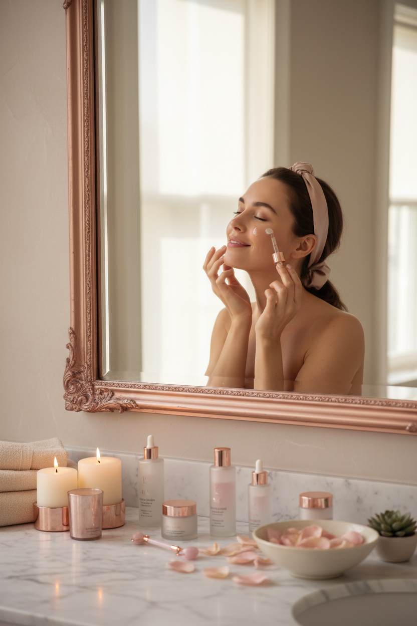 Luxurious self-care moment